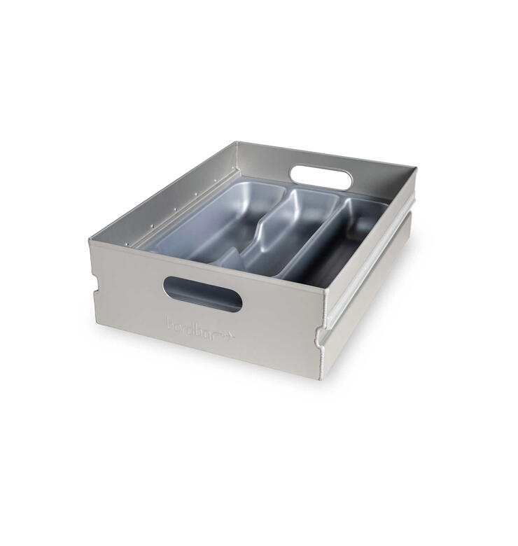 bordbar aluminium drawer incl cutlery tray